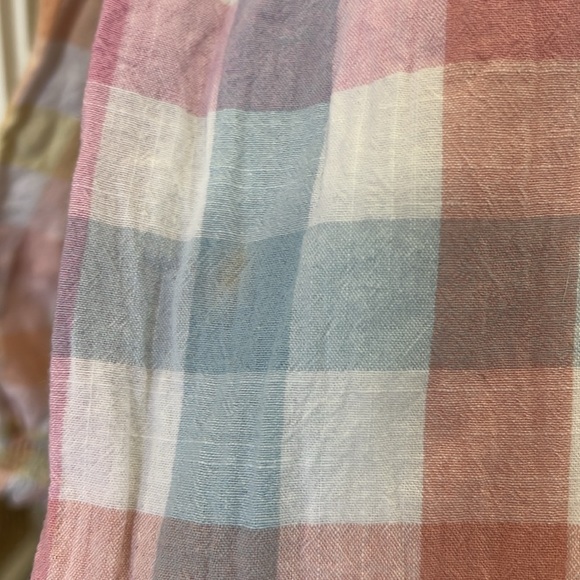 SweetHoney pastel plaid smocked leggy romper jumpsuit size 9 - Picture 8 of 8